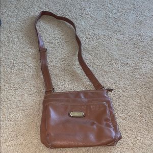 Brown cross body bag
